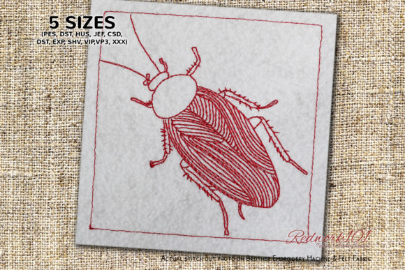 Blattodea Beetle Redwork: A Pro Review for Business Merch