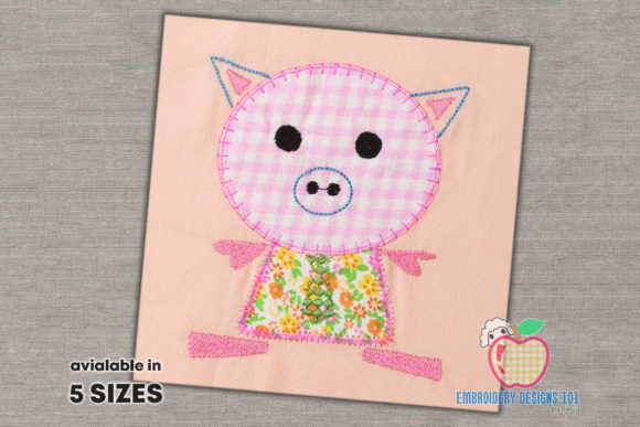 Cute Pig Cartoon Applique: A Seller's Review for Etsy Shops