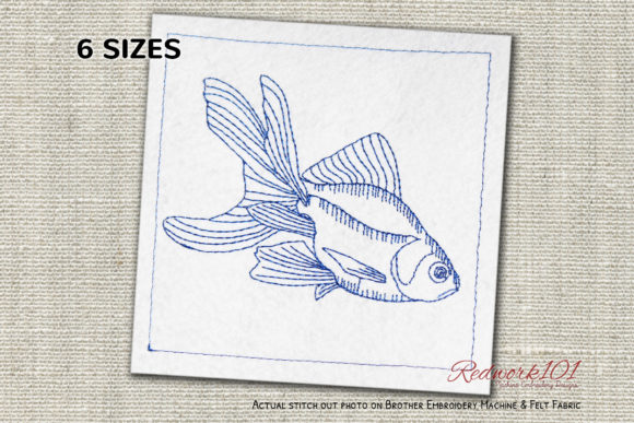 Floating Goldfish: A Delightful Embroidery Design for Gifts