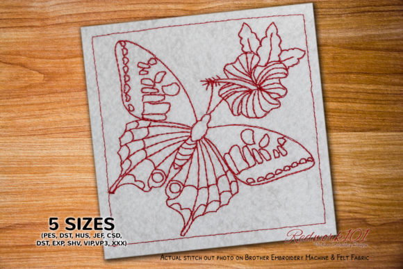 Papilio Machaon Butterfly Redwork: A Designer's Field Review