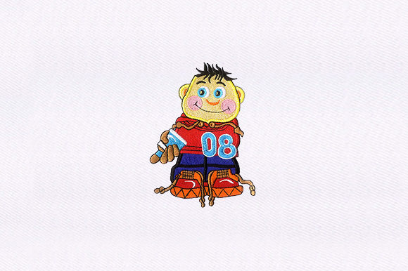 Young Boy Embroidery Design Review for Small Business Merch
